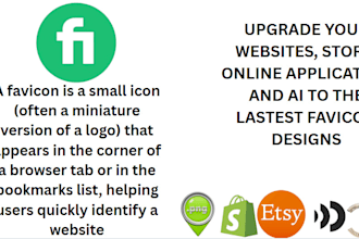 design modern favicon for website and stores