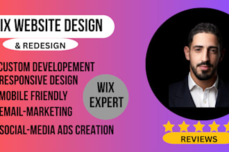 create wix website design, redesign, dropshipping wix studio website