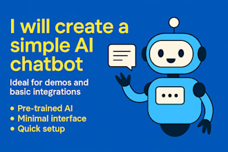 create a simple ai chatbot using python or javascript