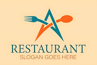 do modern minimalist food drinks bar restaurant logo and any graphics design