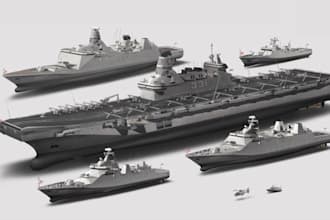 be 3d warship modeler do 3d yacht, tugboat, vessel, industrial cad design naval