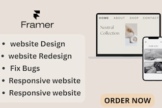 design or redesign a stunning framer website