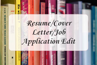 edit your resume, cover letter, or job application