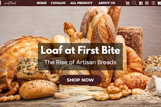 design bread shopify doughnut store cookies cake website chocolate bread store