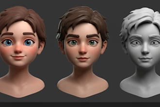 do adorable 3d head bust model 3d face model 3d character model for 3d printing