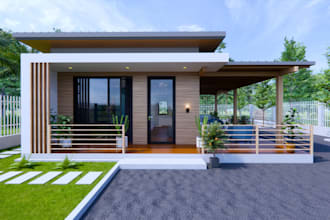 design and render 3d villa, tiny house, house plans and interior mood boards