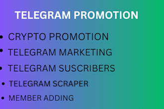 promote or grow telegram group channel to real and active telegram subscribers