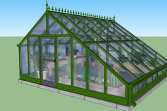design 3d landscape architecture, sustainable gardens, greenhouses, eco system
