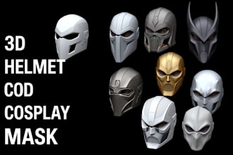 sculpt 3d cosplay costume 3d mask 3d helmet armor 3d model for 3d printing