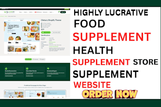 design food supplement store pet food supplement shopify store