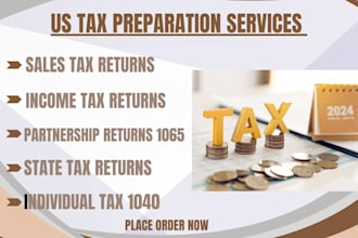 prepare and e file US income tax returns 1040, 1120, 5472 individual tax return