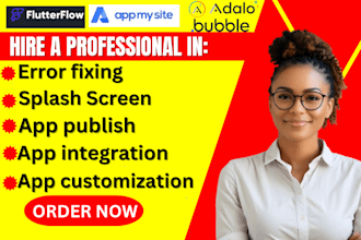publish your mobile app on  bubble io adalo flutterflow appmysite