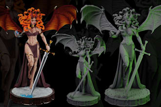 3d print and paint custom miniatures for dnd, warhammer, aos, 40k and warcraft