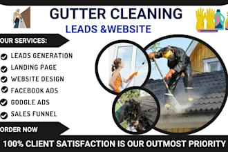 gutter cleaning leads window cleaning leads cleaning website landing page