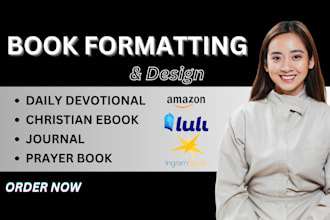 design, format christian ebook, daily devotional, prayer book journal amazon kdp
