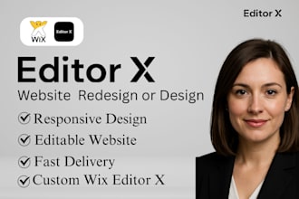 design or redesign wix editor x website ecommerce using editor x