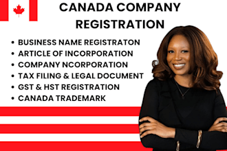 handle canada registration gst hst setup and legal documentation
