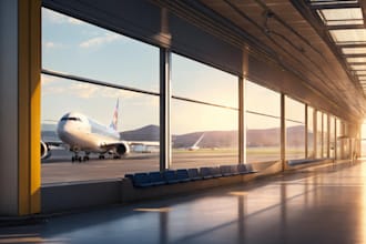 construct aircraft hangar,airport rendering,cgilobby receiption,taxiway,showroom