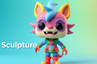 sculpture 3d character modeling, 3d model for print,3d game character,3d design