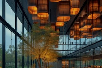 design restaurant interiors and exteriors on 3ds max