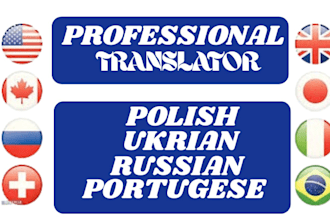 manually translate between english, polish, ukrainian, and russian