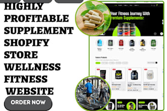 build supplement website vitamin shopifynutrition store wellness fitness website