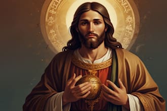 design holy saint christian bible figure illustration