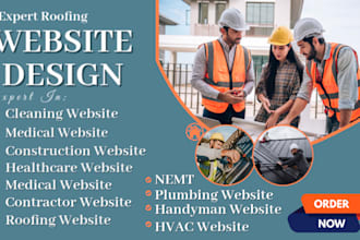design construction, roofing, plumbing, hvac, handyman, cleaning, nemt website