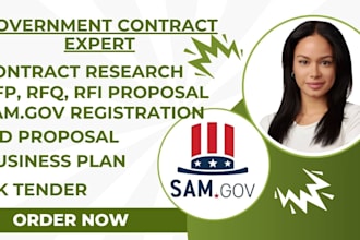 prepare winning bid proposal, research, UK tender, government contract
