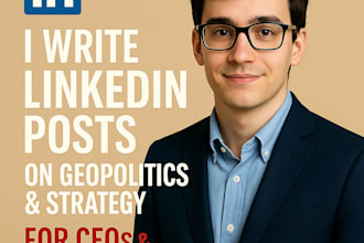 ghostwrite linkedin posts on geopolitics and thought leadership