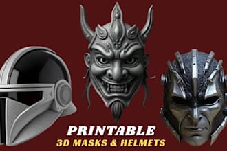 sculpt cosplay 3d mask 3d helmet printable mask halloween mask for 3d printing