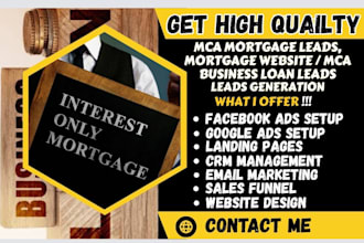 do mortgage loan lead generation mortgage website mca business loan leads fb ads