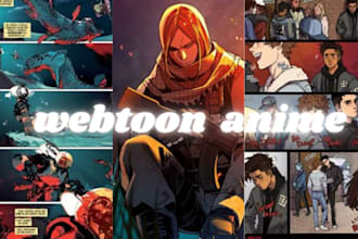 do webtoon style for manhwa and book cover as webtoon artist