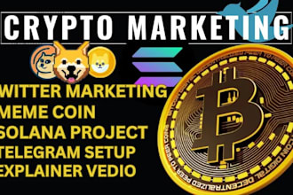 promote solana meme coin, crypto token, telegram airdrop and twitter promotion