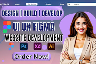 do a modern figma website design, figma ui ux website design figma landing page