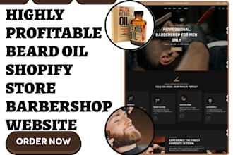 design beard care shopify beard oil store hair salon  website barbershop website