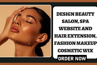 design elegant beauty salon website hair extensions,  eyelash, spa website
