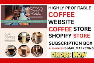 design coffee website coffee shopify store coffee store subscription box