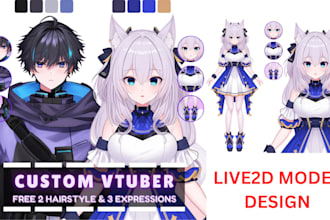 do live2d vtuber model pngtuber 3d vtuber model anime vtuber for vtube studio