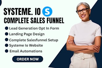 build systeme io sales funnel, systeme io landing page, systeme io website