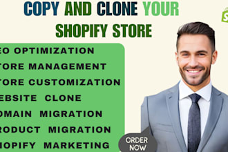 clone shopify store, copy shopify store redesign shopify website design