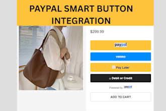 shopify dropship paypal credit debit card smart buttons integration