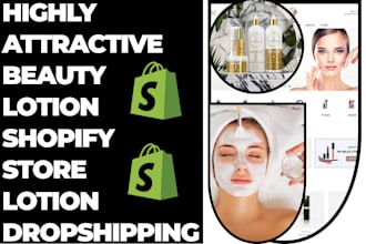 do highly profitable lotion website beauty shopify store lotion dropship website