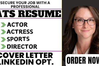 craft an actor actress director sports media athlete resume and CV