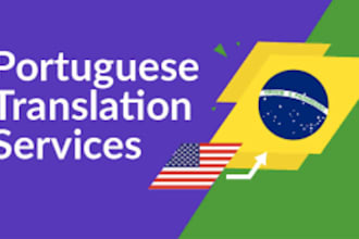 translate proofread and edit from portuguese to english portuguese document
