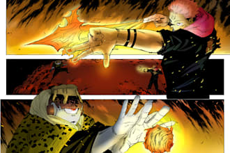 add colours, lights, shadows to your manga, lineart, webtoon