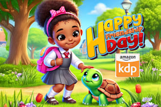 do children story book illustrations, african american children book story book