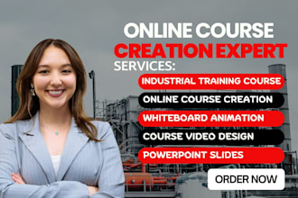 write online course content industrial training guides course ppt design
