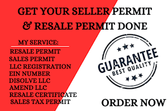 with llc, ein and seller permit, resale certificate mbe, 8a, fboir report