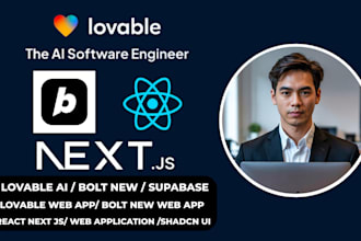 bolt new ai saas web app cursor ai react nextjs app shadcn ui supabase lovable